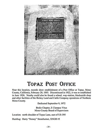Topaz Post Office - 9/9/72