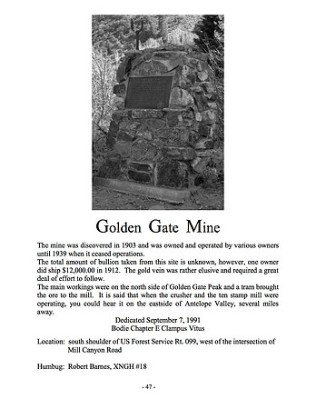 The Golden Gate Mine - 9/7/91