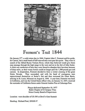 Fremont's Trail - 9/10/77