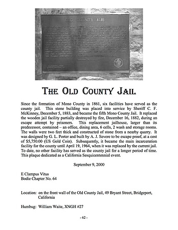 Old County Jail - 9/9/00
