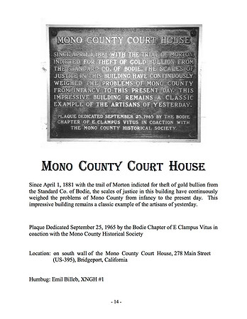 Mono County Courthouse - 9/25/65