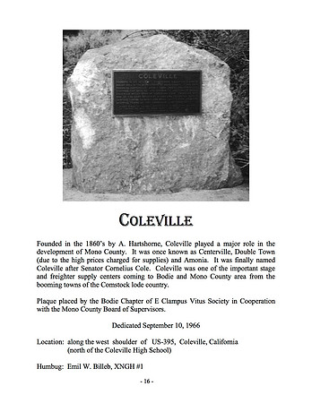 Coleville - 9/10/66