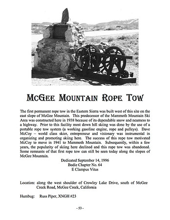 McGee Mountain Rope Tow - 9/14/96