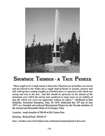 Showshoe Thomson - A True Pioneer - 7/10/77